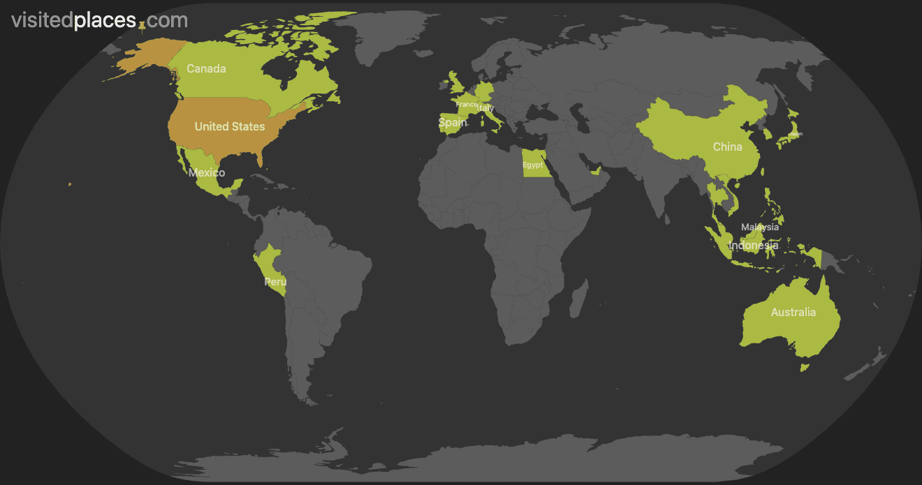 Visited places map